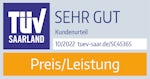 Siegel TÜV Saarland Preis Leistung 10/2022